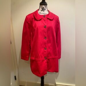 Banana Republic Red Car Coat Lined Excellent Used Condtion Size XL